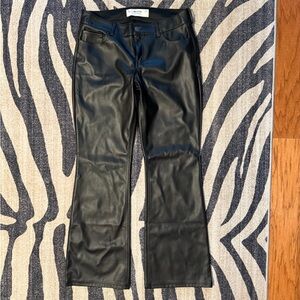 Low rise boot cut leather pants BRAND NEW WITH TAG.